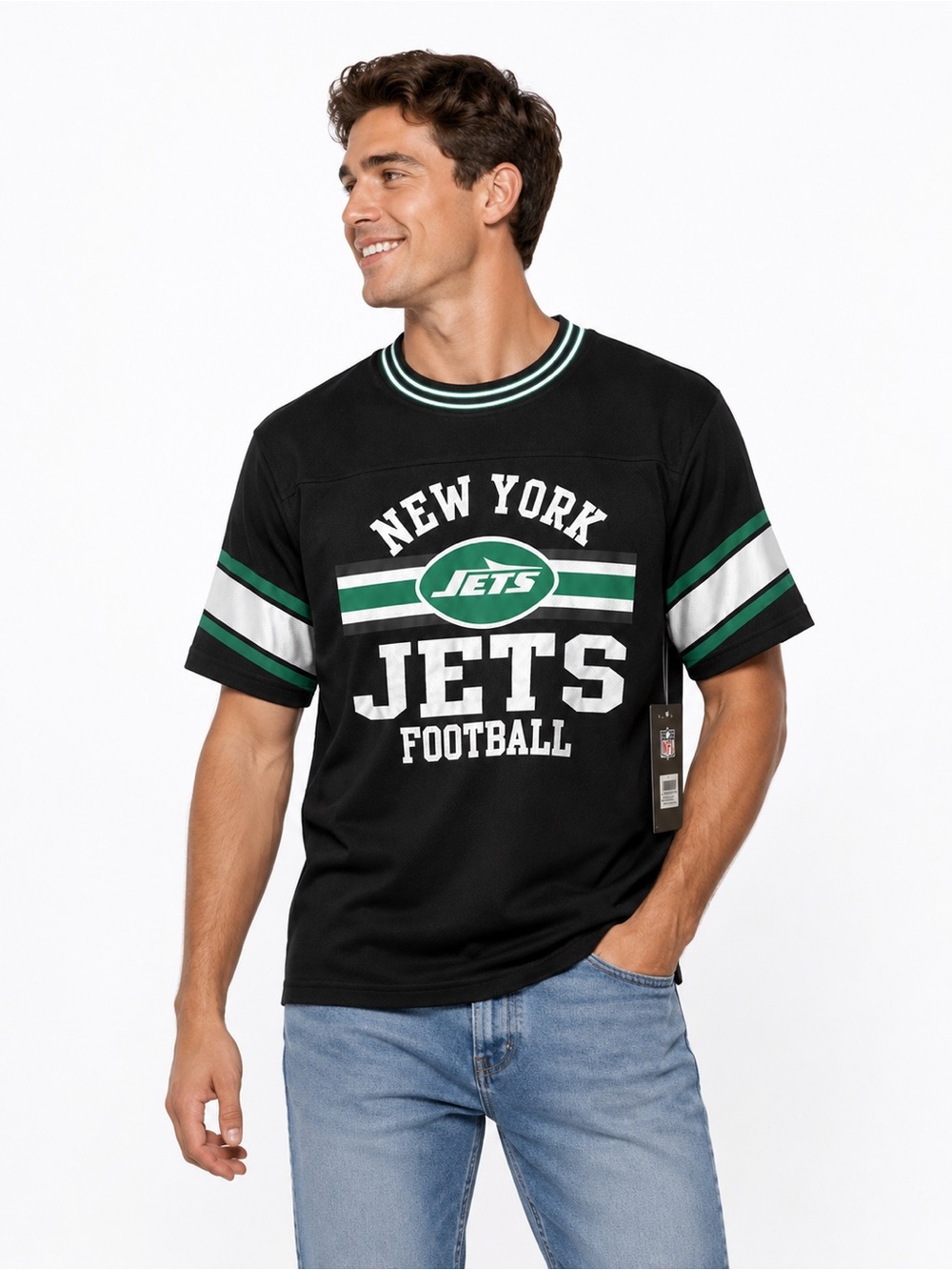 New York Jets Ultra Game NFL Jersey Shirt Men’s Large Black Green NWT